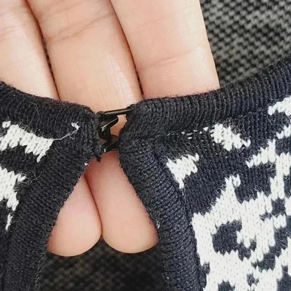 Calvin‎ Klein Pattern Crewneck Long sleeve Sweater Long Cardigan Women's S - Picture 3 of 7